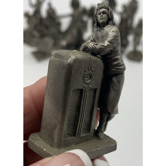 Vtg 1978-1980 Saturday Evening Post Pewter 23 Pc. Parade of American People - Picture 10 of 16